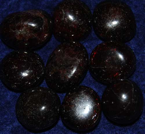 Nine Garnet Tumbled Stones #12