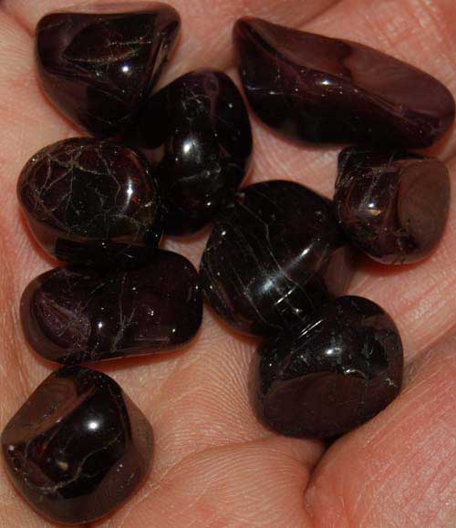 Nine Garnet Tumbled Stones #5