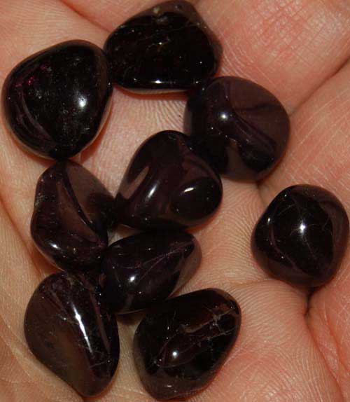 Nine Garnet Tumbled Stones #7