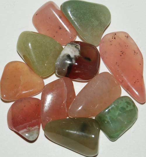 11 Rainbow Grossular Tumbled Stones