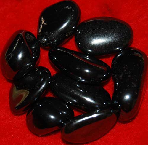 Nine Hematite Tumbled Stones #3