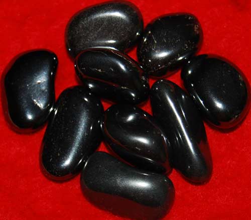Nine Hematite Tumbled Stones #9