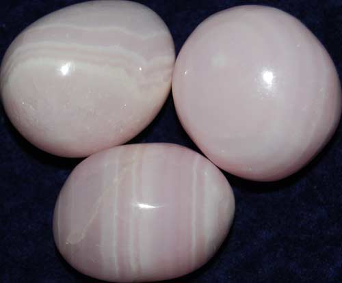 Three Manganoan (Pink) Calcite Tumbled Stones #12