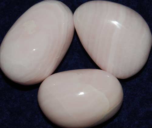 Three Manganoan (Pink) Calcite Tumbled Stones #15