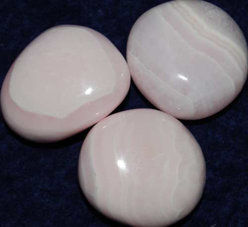 Three Manganoan (Pink) Calcite Tumbled Stones #21