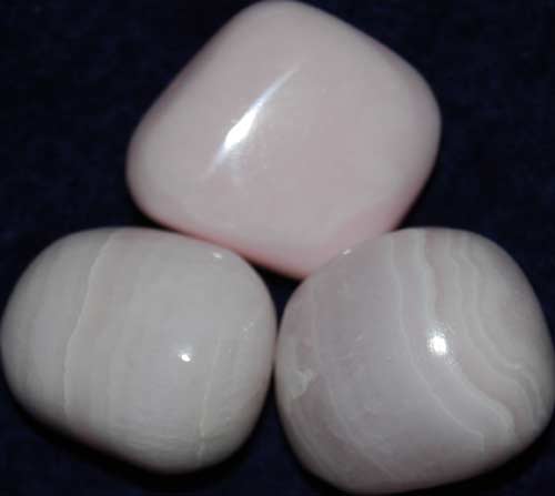 Three Manganoan (Pink) Calcite Tumbled Stones #23