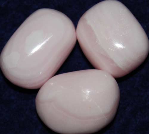 Three Manganoan (Pink) Calcite Tumbled Stones #8