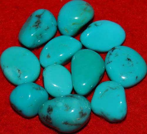 11 Turquoise Tumbled Stones #1