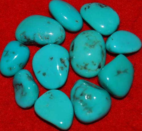 11 Turquoise Tumbled Stones #2