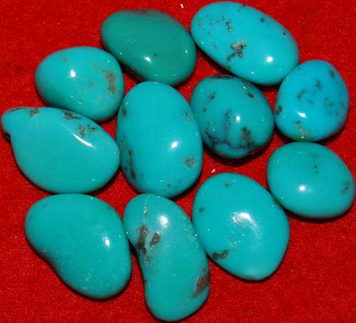 11 Turquoise Tumbled Stones #3
