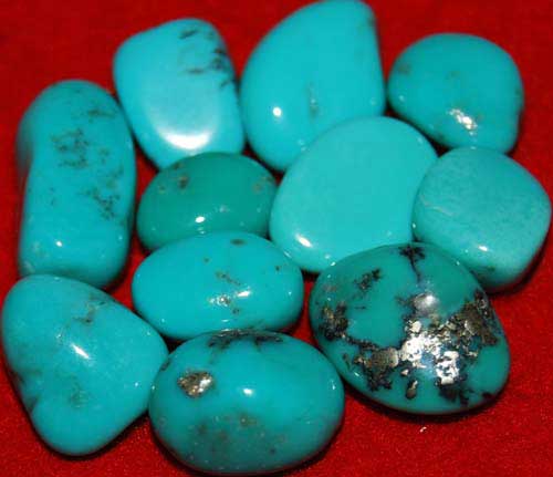 11 Turquoise Tumbled Stones #5