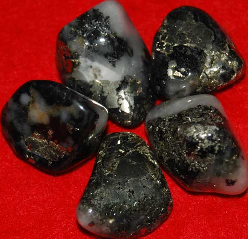 5 Pyrite in Quartz Tumbled Stones #7