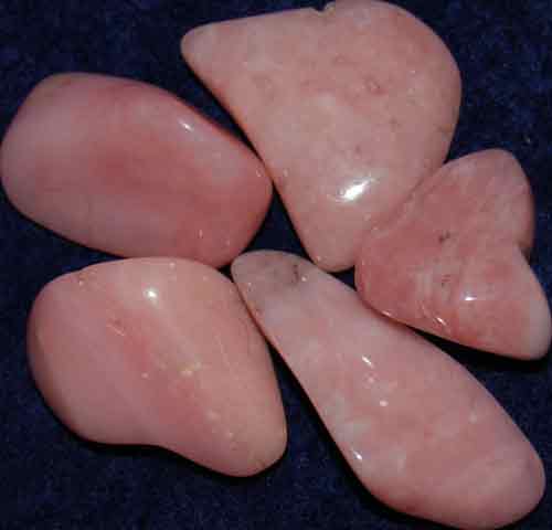 5 Peruvian Pink Opal Tumbled Stones #4