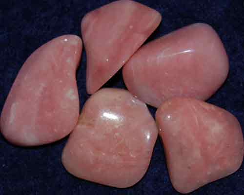 5 Peruvian Pink Opal Tumbled Stones #5