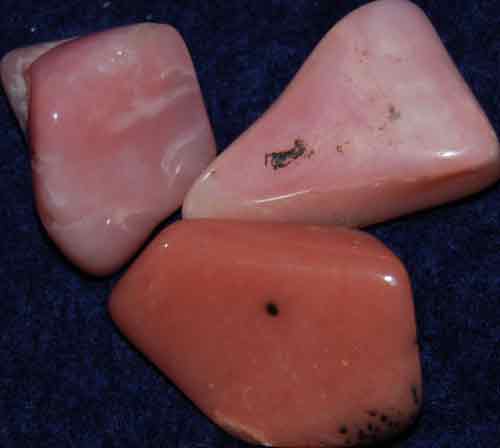 3 Peruvian Pink Opal Tumbled Stones #6
