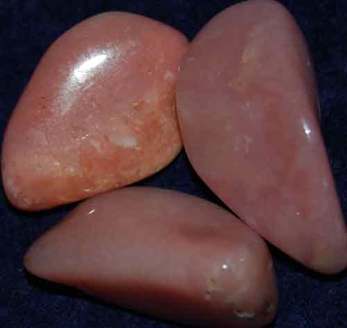 3 Peruvian Pink Opal Tumbled Stones #7