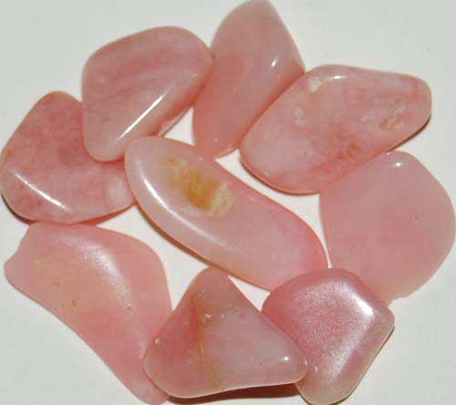 9 Peruvian Pink Opal (Grade AA) Tumbled Stones #1
