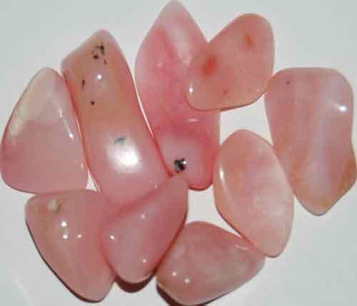 9 Peruvian Pink Opal (Grade AA) Tumbled Stones #7