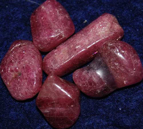 Five Pink Tourmaline with Lepidolite Tumbled Stones #2