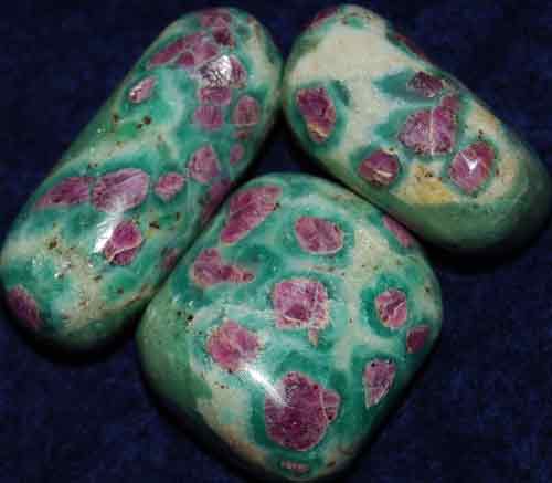 3 Ruby in Fuchsite Tumbled Stones #10