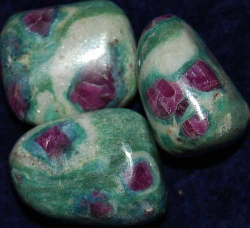 3 Ruby in Fuchsite Tumbled Stones #2