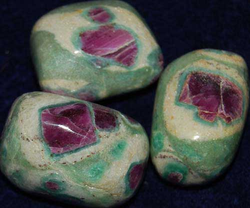 3 Ruby in Fuchsite Tumbled Stones #4
