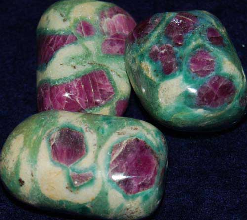 3 Ruby in Fuchsite Tumbled Stones #5