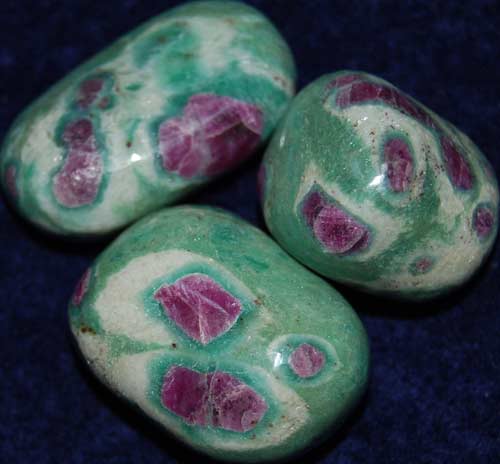 3 Ruby in Fuchsite Tumbled Stones #6