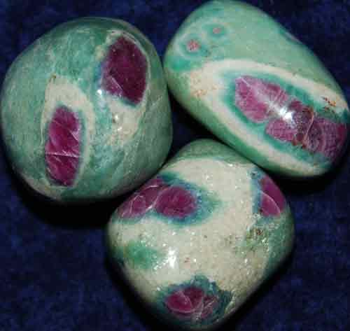 3 Ruby in Fuchsite Tumbled Stones #9