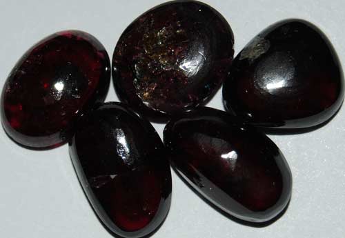Five Rhodolite Garnet Tumbled Stones #8