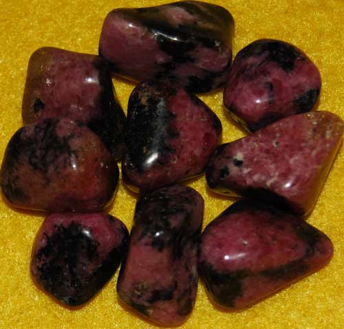 Nine Rhodonite Tumbled Stones #2