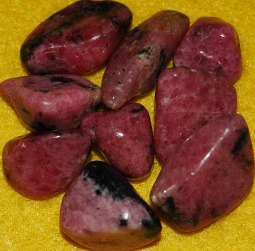 Nine Rhodonite Tumbled Stones #9