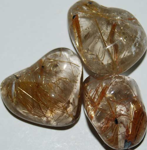 3 Rutilated Quartz Tumbled Stones #8