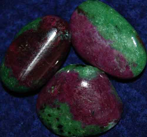 3 Ruby Zoisite (Anyolite) Tumbled Stones #10