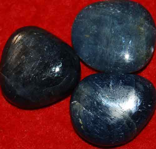 3 Sapphire Tumbled Stones #12