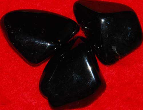 3 Schorl (Black Tourmaline) Tumbled Stones #3