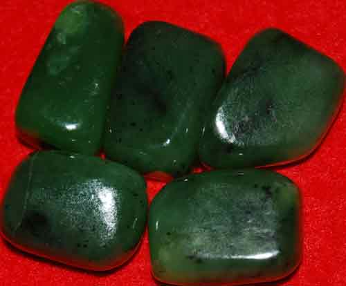 5 Siberian Jade Tumbled Stones #11