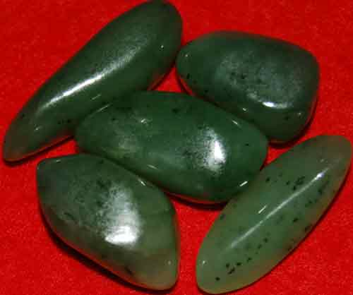 5 Siberian Jade Tumbled Stones #12