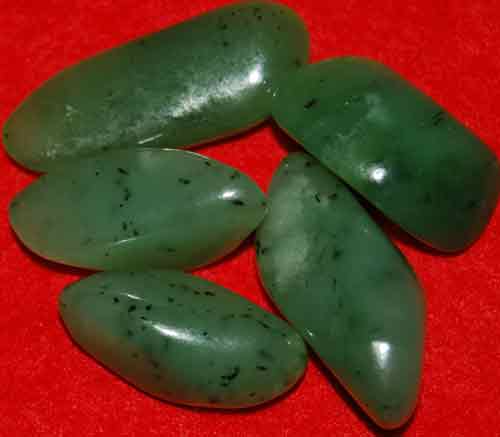 5 Siberian Jade Tumbled Stones #13