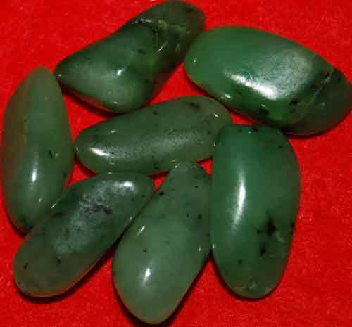 7 Siberian Jade Tumbled Stones #14