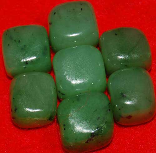 7 Siberian Jade Tumbled Stones #3