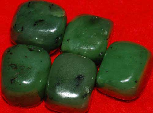 5 Siberian Jade Tumbled Stones #8
