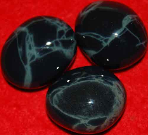 3 Spider Obsidian Tumbled Stones #10