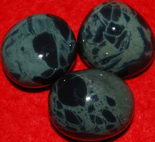 3 Spider Obsidian Tumbled Stones #11