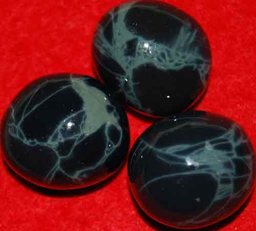 3 Spider Obsidian Tumbled Stones #12