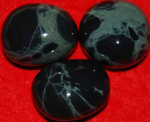 3 Spider Obsidian Tumbled Stones #13