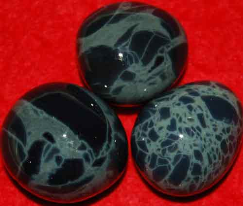 3 Spider Obsidian Tumbled Stones #4