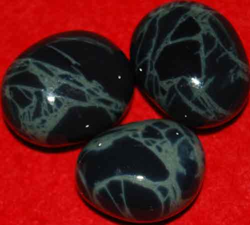 3 Spider Obsidian Tumbled Stones #6