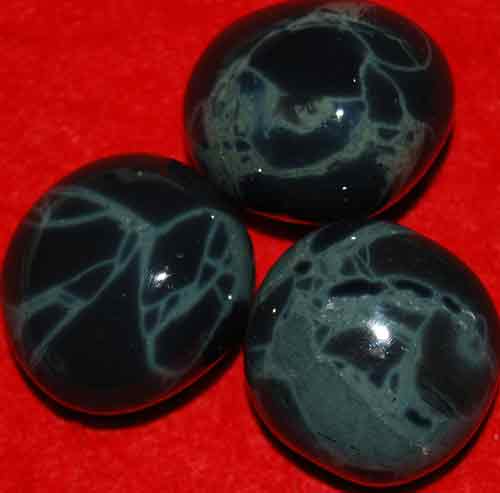 3 Spider Obsidian Tumbled Stones #8