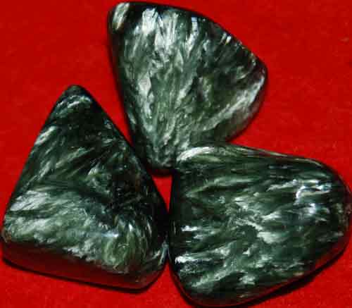 3 Seraphinite Tumbled Stones #10